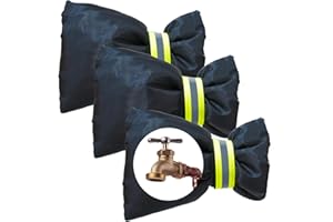 CAIGAIC 3 Pack Outdoor Faucet Covers for Winter 8.4"X6.8" Hose Bib Covers for Winter Freeze Protection,Reusable Thicker Waterproof Insulated Spigot Cover