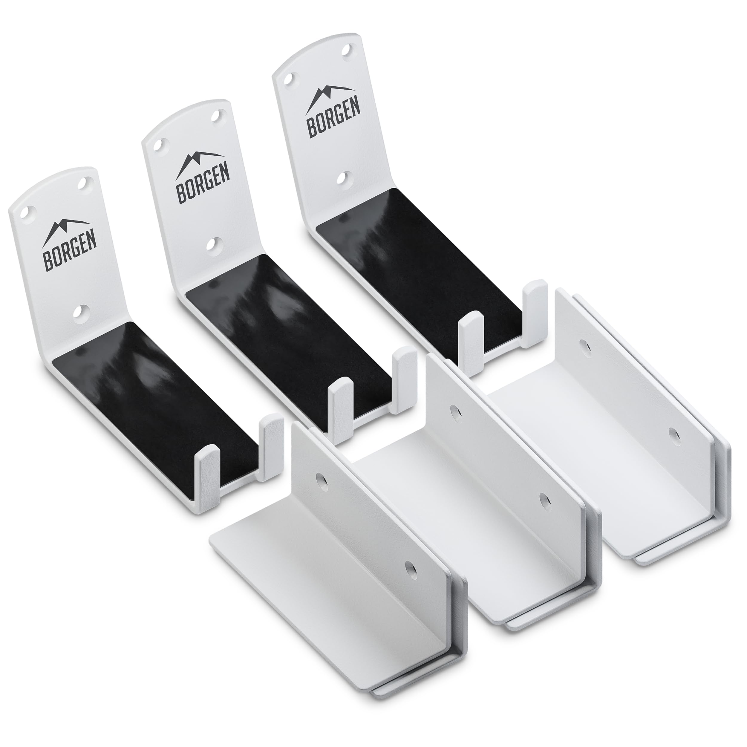 Borgen Bike Wall Mount - Bike Wall Rack Pedal for E-Bike, MTB or Road Bike with Support Bracket and Wall Protection Pads