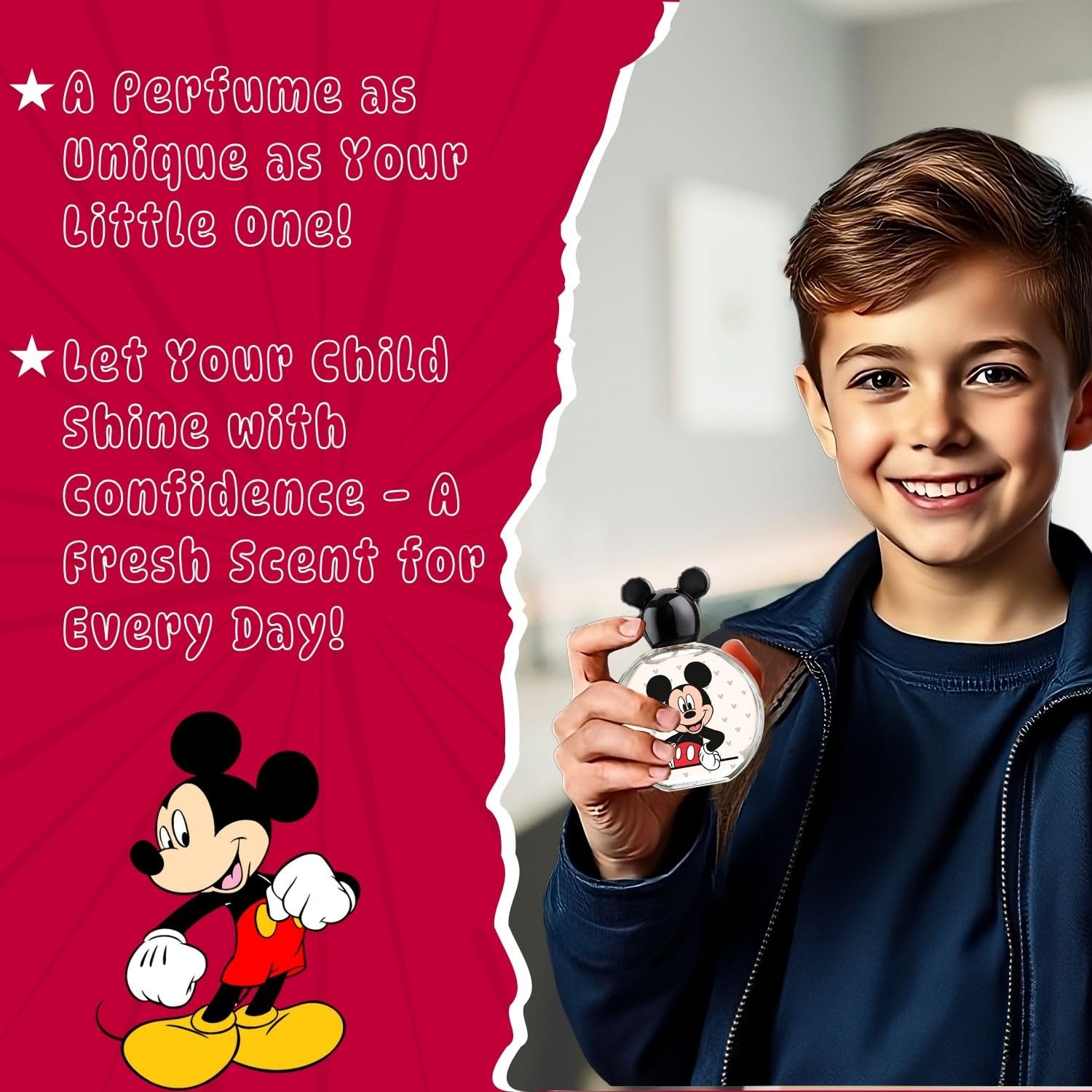 Mickey Mouse, Disney, Fragrance, for Kids, Eau de Toilette, EDT, 3.4oz, 100ml, Cologne, Spray, Made in Spain, by Air Val International