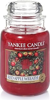 Yankee Candle Duftkerze im Glas (groß) | Red Apple Wreath | Brenndauer bis zu 150 Stunden