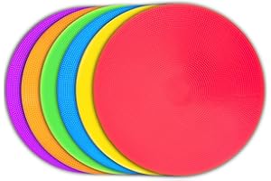 PIKZH Poly Spot Markers 9 inch Non-Slip Rubber Agility Training Markers Floor Dots Flat Field Cones for Football, Soccer, Basketball, School Exercise Drills, Dance Practice