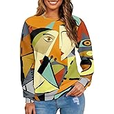 Zhangruoheng Womens Crewneck Sweater Pullover Lightweight Casual Fall Winter Oversized Long Sleeve Knit Tops