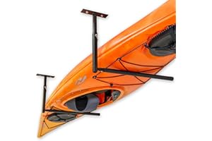 StoreYourBoard Adjustable Kayak Ceiling Rack – Hi Port 2 Garage Ceiling Kayak Hanger | Adjustable Overhead Kayak Storage for 
