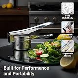 AEX Potato Ricer Heavy Duty Stainless Steel Masher Lemon Juicer Kitchen Tool view 6
