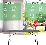 Rainberg 6ft Heavy Duty Plastic Folding Table Grey 1800 x 750 mm view 7