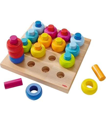 Amazon.com: HABA Discovery Wooden Blocks - 6 Colorful Cube