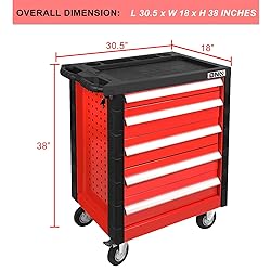 DNA MOTORING 5-Drawer Rolling Tools Chest, Rolling