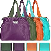 Caeuiciw 4 pcs Reusable Grocery Bags, Colorful Shopping Bags,Machine Washable,Foldable,Durable,Lightweight