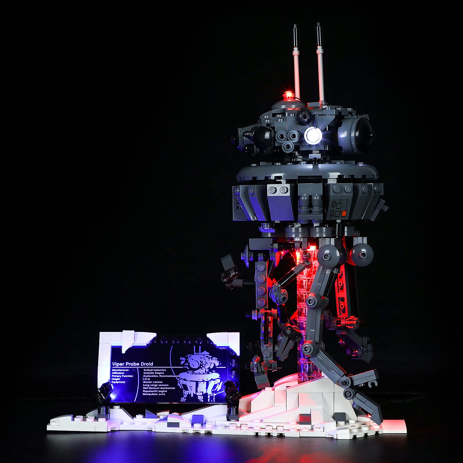 GEAMENT LED Light Kit Compatible with LEGO Imperial Probe Droid - Lighting Set for Star Wars 75306 Model (Building Set Not Included)