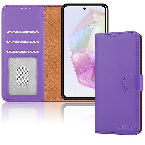 iCatchy for Samsung Galaxy A35 Case Leather Wallet Book Flip Stand