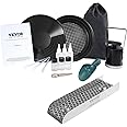 VEVOR Mini Sluice Box Gold Panning Kit, 12" Aluminum Alloy Gold Mining Equipment, 16 PCS Gold Prospecting Kit with Gold Pan, Classifier Screen, Separating Magnet, Drawstring Backpack and More
