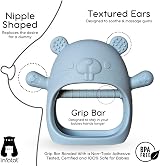 Infatot Chipmunk Teething Mittens Silicone Soothing Glove Blue 0-6 Months view 6