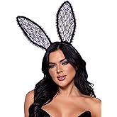 Leg Avenue Women Ruffle Lace Bendable Bunny Ears