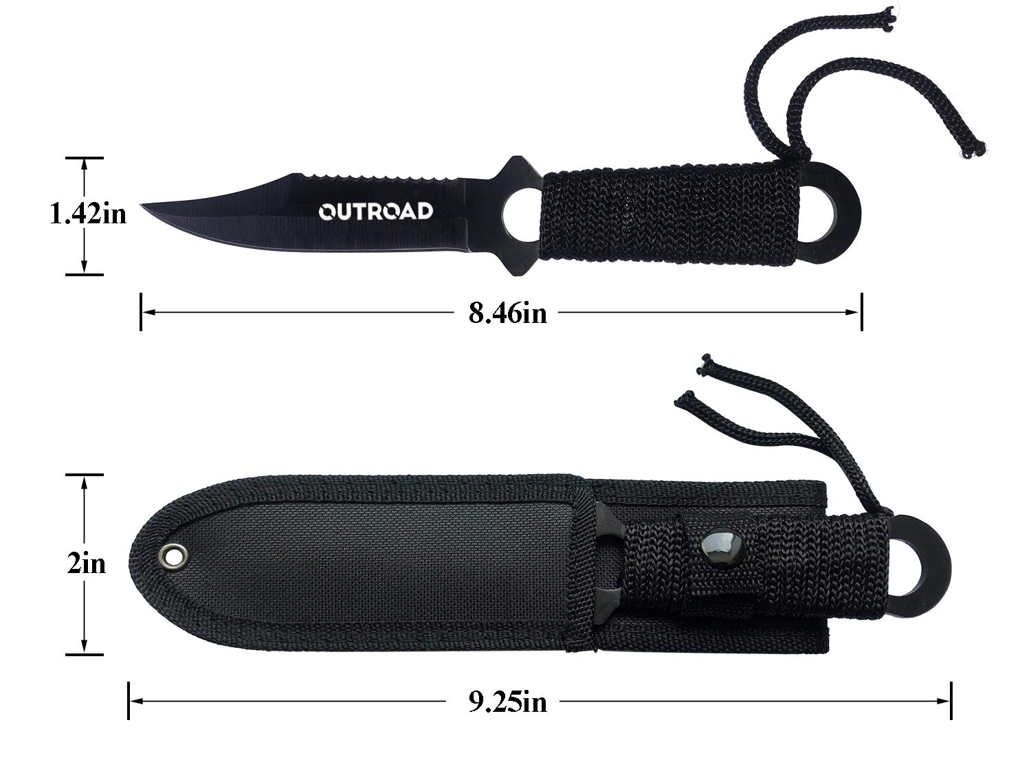 Scuba Diving Knife for Spearfishing, Snorkeling, Hunting, Rescue and