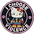 3 in Funny Tactical Cat Patch,I Choose Violence Embroidered Hook and Loop Patches, Cute Meme Morale Patch for Backpacks, Dog Harnesses, Army Vests, Gym Bags, Hats, Helmets