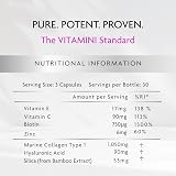 V Vitamini Collagen Supplements for Women - Marine Capsules, Biotin, Zinc view 7