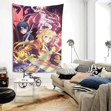 Amazon Co Jp ヴィンテージ風 アニメ 3 タペストリー 壁掛け おしゃれ 壁飾り インテリア ウォールアート 多機能 布ポスター 部屋飾り お店 雑貨 壁 窓の装飾 カーテン 個性ギフト 3ｘ152cm ホーム キッチン