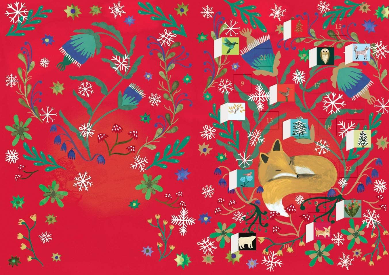 Roger la Borde Red Fox Advent Calendar Card 170 x 120 mm Gold foil