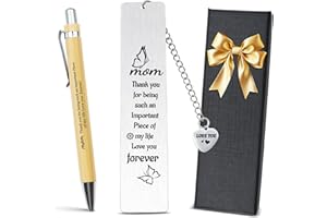 TAREVANIWA Mother's Day Gifts - Sentimental Gifts for Book Lovers Gifts,Mothers Day Gifts for mom, Metal Bookmark and Pen Set, Birthday Gifts for Mom, Gifts for Mom from Daughter, Mom Gifts for Christmas