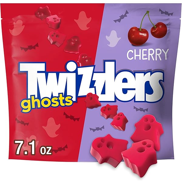 TWIZZLERS GHOSTS CHERRY FLAVORED CHEWY, HALLOWEEN CANDY BAG,...