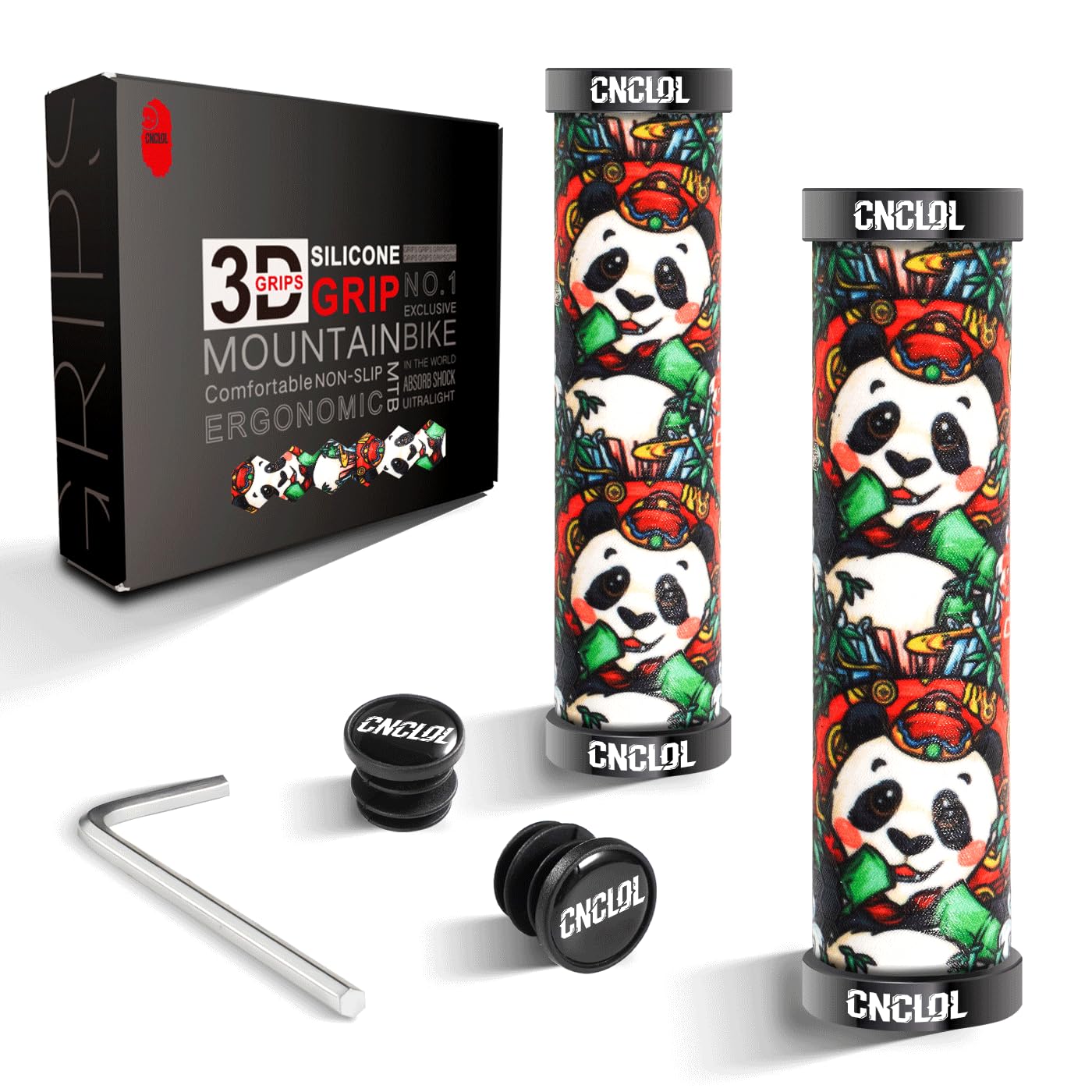 CNCLOL Mountain Bike Grips,MTB Handlebar Grips In Silicone,Bike Handle grips For BMX/Bicycle/Child/Childrens/Kids Cycle Bike grips.