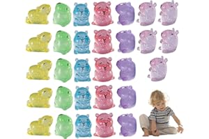 30PCS Mini Capybara Luminous Cute Tiny Resin Animals Glow in The Dark Mini Resin Figures for Fairy Garden Micro Landscape Cra