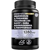 12-in-1 Sleep Support Capsules - Melatonin-Free and Non-Habit Forming Sleep Supplement with a Balanced Blend of Magnesium, Ashwagandha, L-Tryptophan, Valerian Root, GABA and 5-HTP (90 Capsules)
