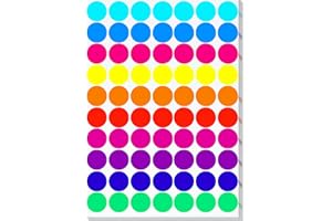 DARFUKEI Dot Sticker 2100 Pcs, 3/4" Blank Garage Sale Price Stickers, Circle Sticker‘s, Color-Coding Labels Stickers, Colored Dot Round Markers Sticker for Prices Sale, Coding, Classification, Prioritizing