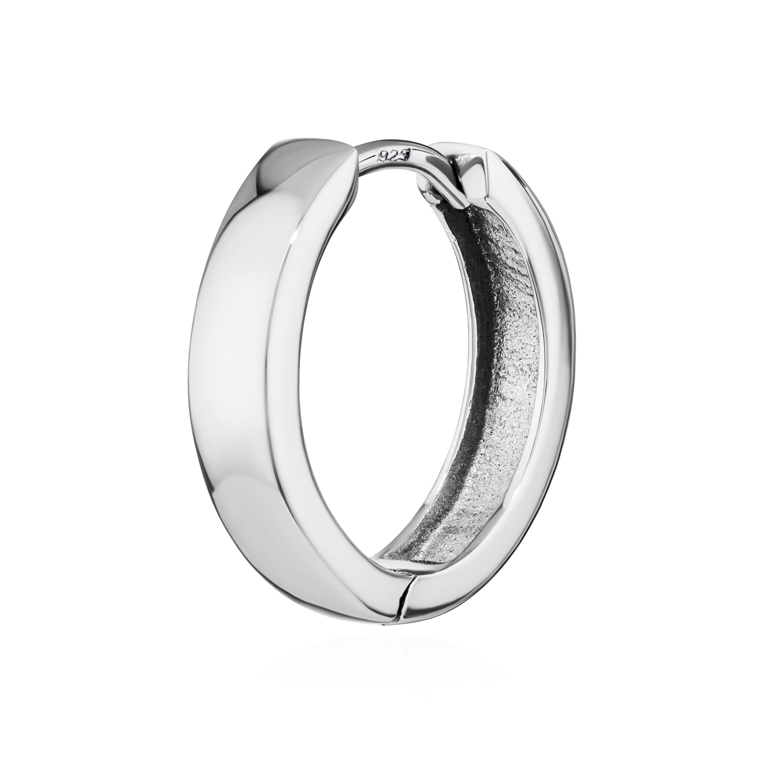 NKlaus silver single 925 sterling silver hinged earring 14,3 x 3,1mm tarnish proof 4791