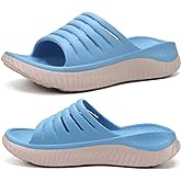 KuaiLu Womens Recovery Sandals With Comfortable Plantar Fasciitis Support,Ladies Orthotic Open Toe Sport Slides Thick Cushion Reduces Stress on Feet,Joints & Back Post-Exercise