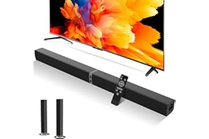 MZEIBO TV Sound Bar, Sound Bars for Smart TV - Bluetooth 2.0 Channel Home Audio Sound Bars - Surround Sound Bars with ARC/Optical/AUX Connection TV Sound Bar Speakers