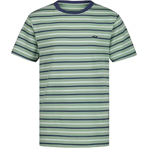 Dockers Boys' Short Sleeve Striped Crew Neck T-Shirt, Jersey Cotton