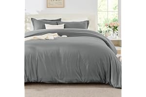 ChiXpace King Duvet Cover White - Comforter Cover Set Soft Microfiber with Zipper Closure, 3 Pieces, 1 Duvet Cover (104"x90") & 2 Pillow Shams