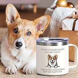 Lifecapido Corgi Gifts for Corgi Lovers, Silence is