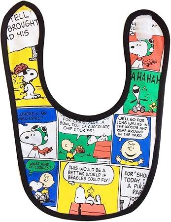 Amazon ピーナッツ スヌーピー ベビー ビブ コミック 整列 Snbb1731 おもちゃ雑貨 おもちゃ