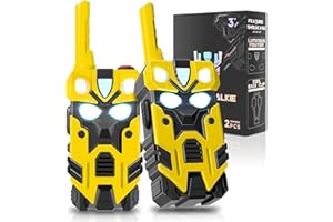 BTMBORY Hornet Transform Toys Walkie Talkies for Kids 2 Pack Robot - 2500FT Range with Cool Light Effects, Birthday Gifts for Boys Girls Ages 3-12, Outdoor Camping Gear, Toddler Toys for Indoor Outside Play