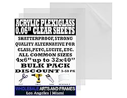 WHOLESALE ARTS AND FRAMES 0.06'' Clear Plexiglass