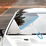 Furlinic Window Squeegee Rubber Glass Wiper Blade Blue Handle 19cm Long view 4