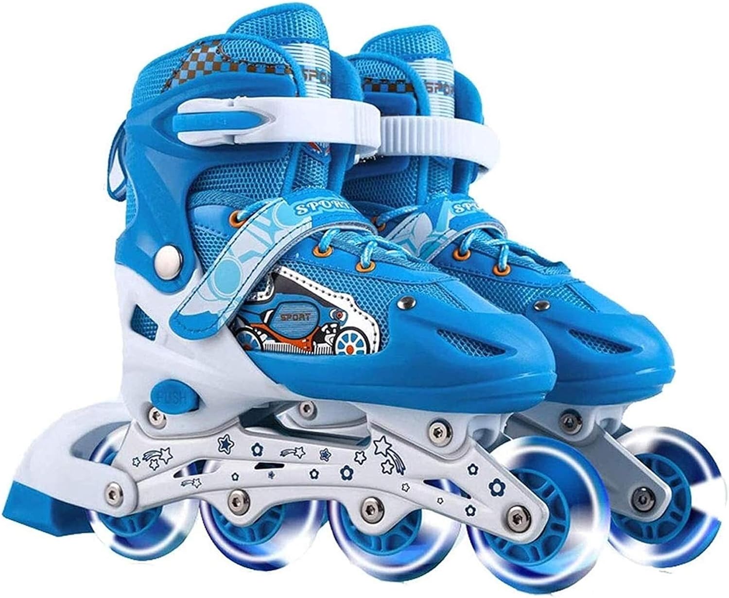 Adjustable Inline Skates, with Light Up Wheels Kids Rollerskates, with