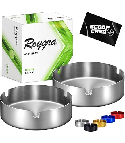 Amazon.com: Ashtray Stainless Steel Cigarette Ashtray Ash Tray for
