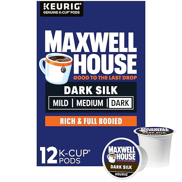 MAXWELL HOUSE DARK SILK DARK ROAST KEURIG K-CUP COFFEE PODS, 12 CT BOX