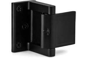 Berlin Modisch Door Lock Reinforcer Privacy Door Latch for in-Swinging Doors Extra High Resistance Home Door Security Lock Iron Black Finish