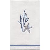 Avanti Linens - Fingertip Towel, Soft & Absorbent Cotton Towel (Abstract Coastal Collection)