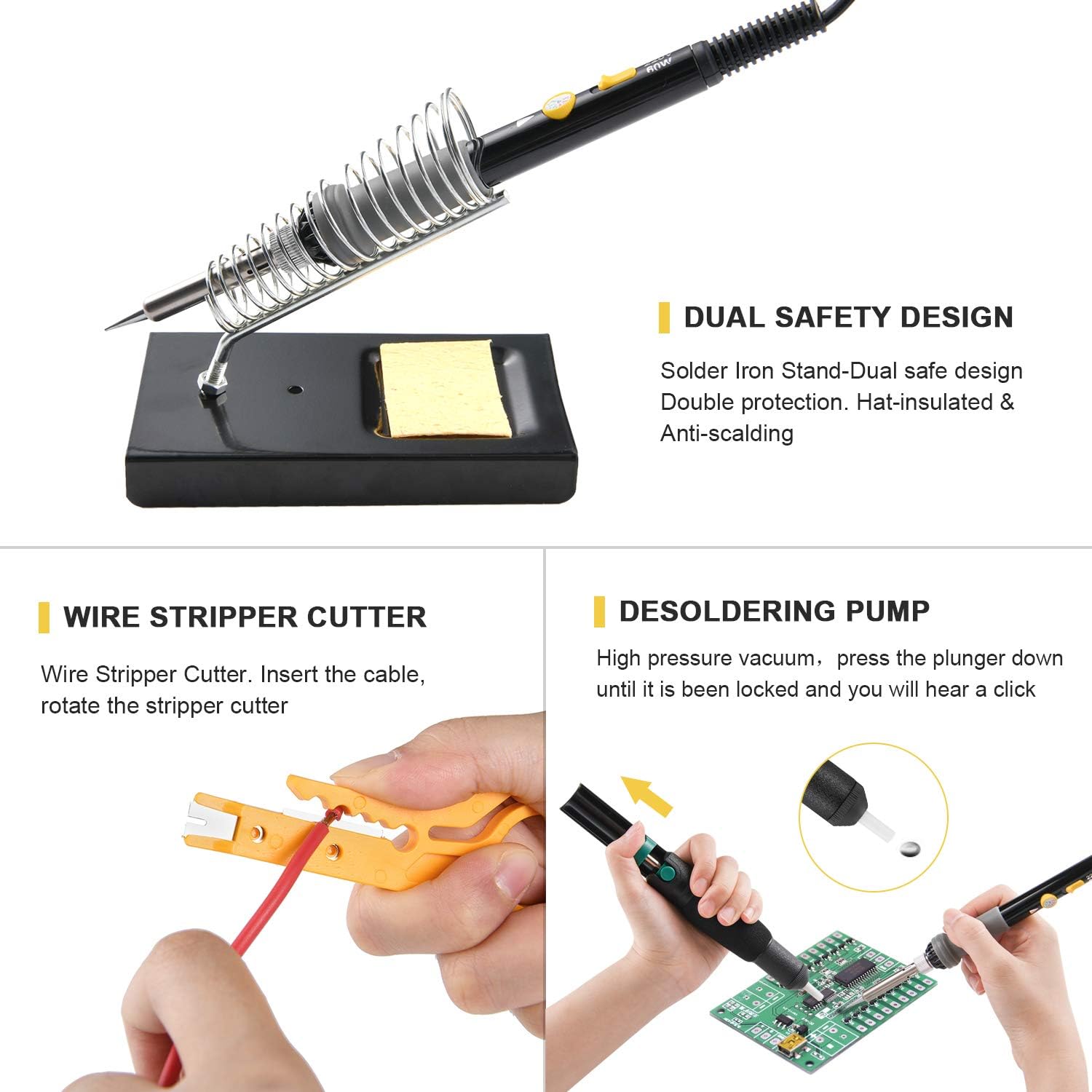 Kit Saldatore Elettrico HANDSKIT 90W UK-926 - Utensili Per Saldatura