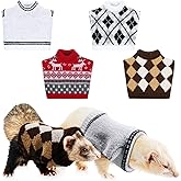 4 Pieces Guinea Pig Clothes Small Animal Rabbit Warm Vest Costume for Ferret, Bunny, Guinea Pig, Squirrel Halloween Party Cosplay Photo Shoot T-Shirt Winter Pet Sweatshirt