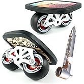 TKT Portable Roller Road Drift Skates Plate with Cool Maple Deck Anti-Slip Board Split Skateboard with PU Wheels High-end Bearings