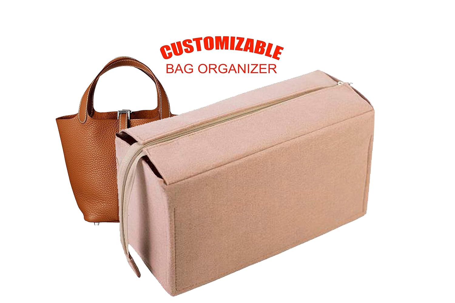 Amazon Com For Hermes Picotin 22 Purse Insert Organizer Bag Organizer In 6 Inch 14 Cm Height Worldwide Shipping 3 5 Days Handmade