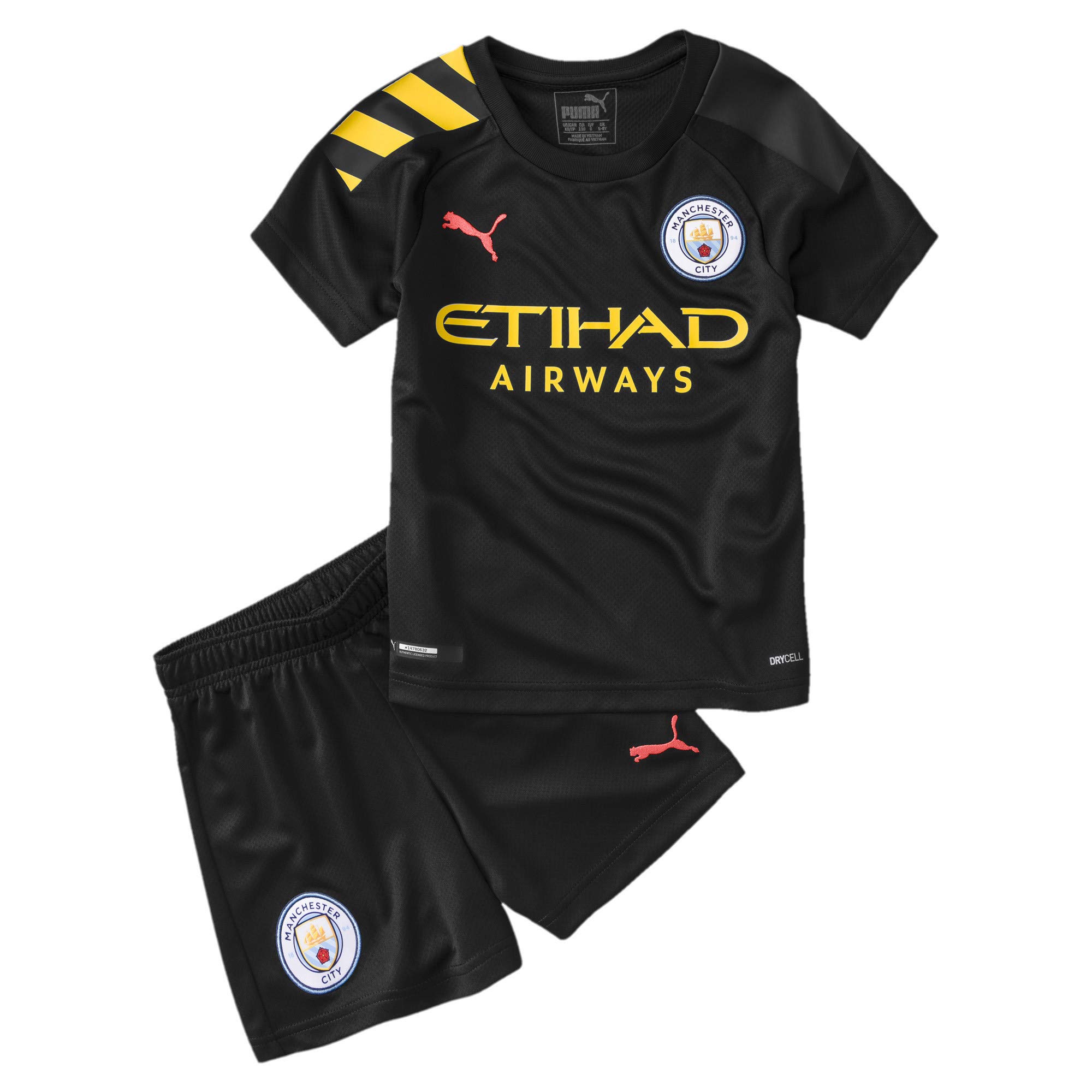 PUMA Man City Kids' Away Replica Mini Kit Puma Black-Georgia Peach 92