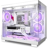 PCCOOLER PC Case Mid Tower Desktop Computer Gaming Superior Case for ATX/M-ATX/ITX with 6 ARGB Case Fans,Column-Free Design,360MM Radiator&amp;400MM GPU Support,Easy Installation (C3T500 ARGB White)