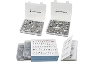 Stormshopping 52pcs Sewing Machine Presser Feet Set - Metal, Low Shank for Singer, Brother, Babylock, Janome and Kenmore